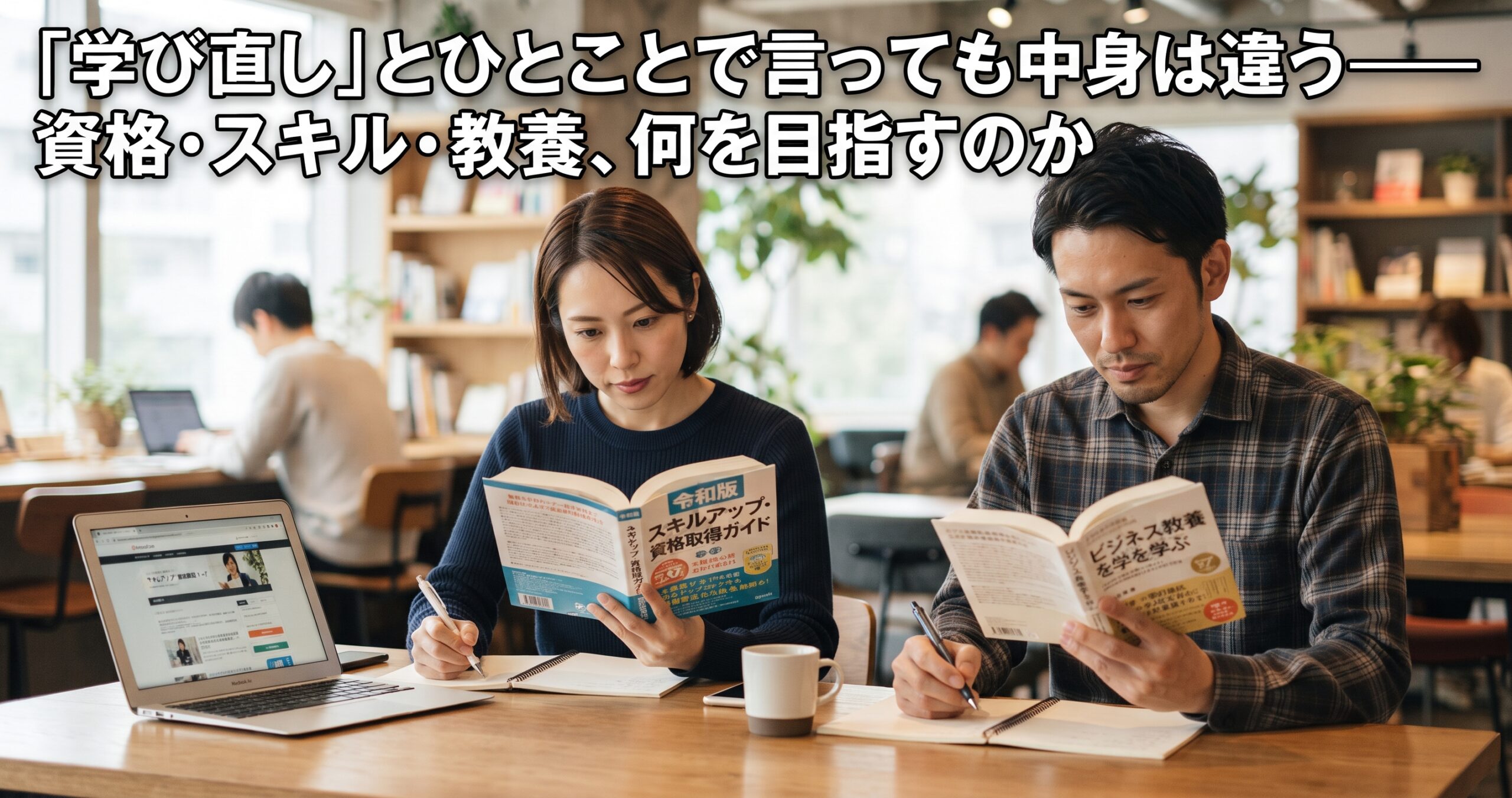 「学び直し」とひとことで言っても中身は違う——資格・スキル・教養、何を目指すのか